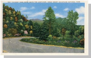 Smoky Mountains National Park, North Carolina/NC/TN Postcard, Chimney Tops/Loop
