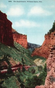 Vintage Postcard The Amphitheatre Red Rock Formation Williams Canon Colorado CO 