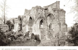 Cheshire England, Saint John's Baptist's Church Ruins Chester, Vintage Postcard