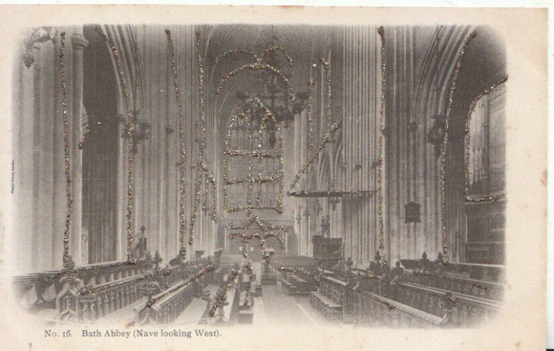 Somerset Postcard - Bath Abbey (Nave Looking West) - Ref 5531A
