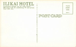 Postcard Ilikai Hotel Waikiki Hawaii 