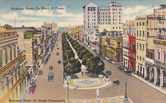 Cuba Havana Marti Or Prado Promenade 1948