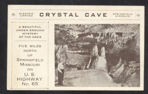 SPRINGFIELD MISSOURI CRYSTAL CAVE INTERIOR CAVE INTERIOR MO. VINTAGE POSTCARD