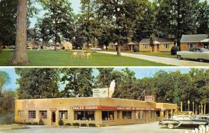 Colonial Kitchen Chrisman, IL Roadside Steak House Diner Ice Cream '50s Postcard