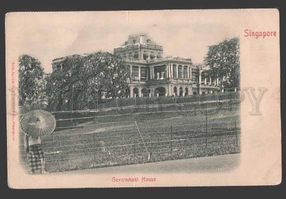 115068 SINGAPORE Government House Vintage EMBOSSED PC