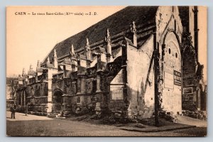 The Old Saint Gilles Church CAEN France Vintage Postcard 0593