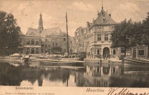 Netherlands Haarlem Kaasmarkt Vintage Postcard 04.20