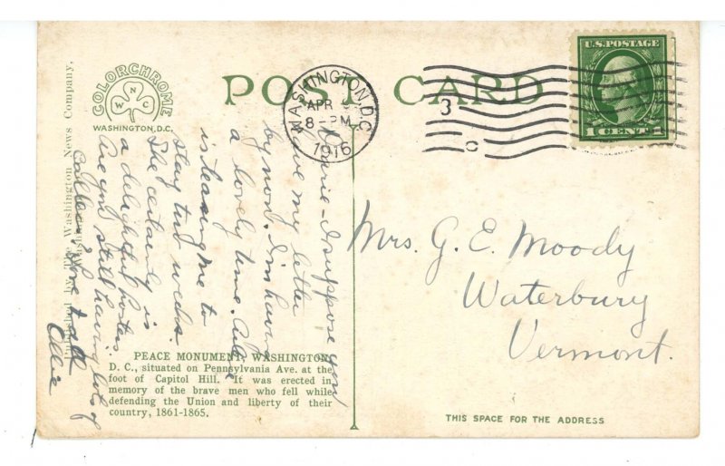 DC - Washington. Peace Monument