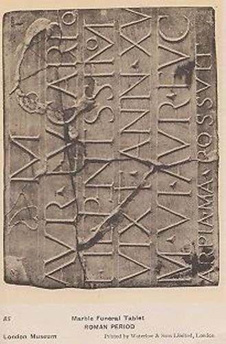 Rome Roman Marble Funeral Tablet Mural Encryption Antique Museum Rare Postcard