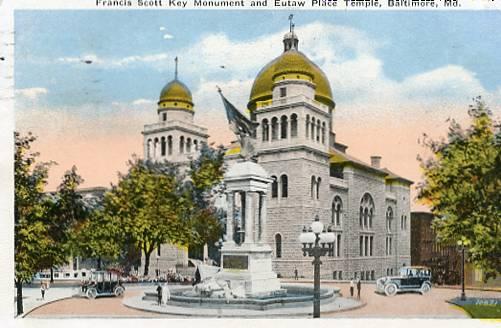 MD - Baltimore, Francis Scott Key Monument & Eutaw Place Temple