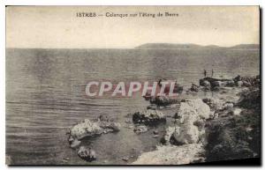 Postcard Old Istres cove on the Etang de Berre