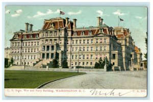 1907 Lynchburg Virginia VA Transit Clerk Cancel US State War Navy Postcard 
