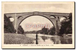 Old Postcard Ceret Devil's Bridge Tech