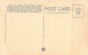 LAS VEGAS, NV Nevada   MASONIC TEMPLE~Fraternal Order   c1940's Linen Postcard