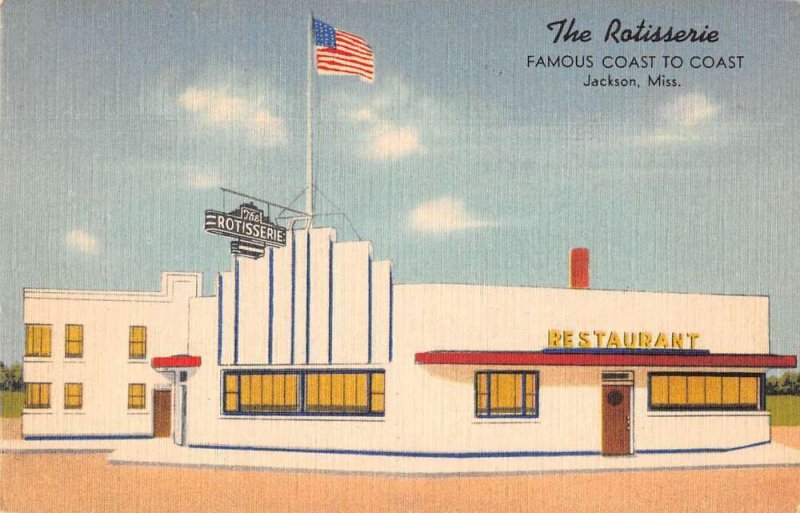 Jackson Mississippi The Rotisserie Restaurant Vintage Postcard AA40662