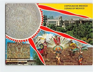 Postcard 3 Eras Of Mexico