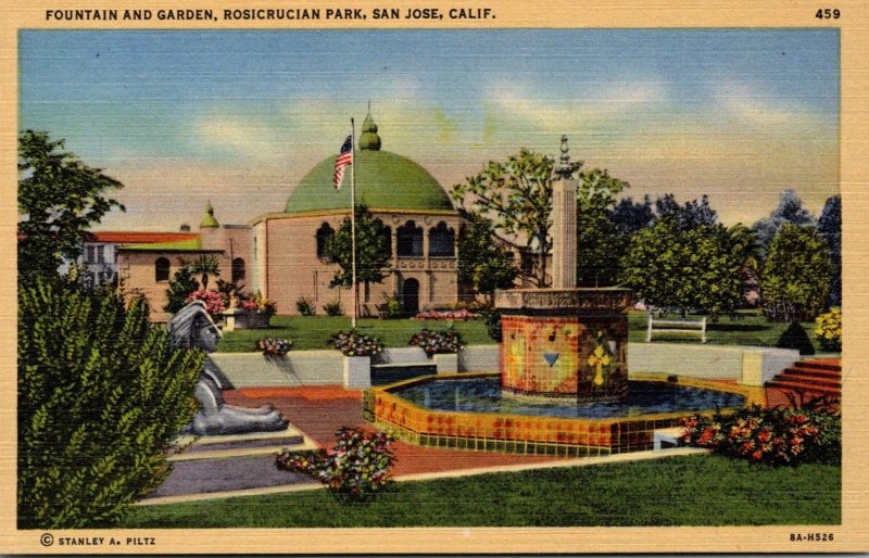 California San Jose Rosicrucian Park Fountain and Garden