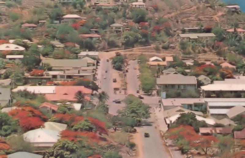 Port Moresby Papua New Guinea Aerial 1960s Postcard