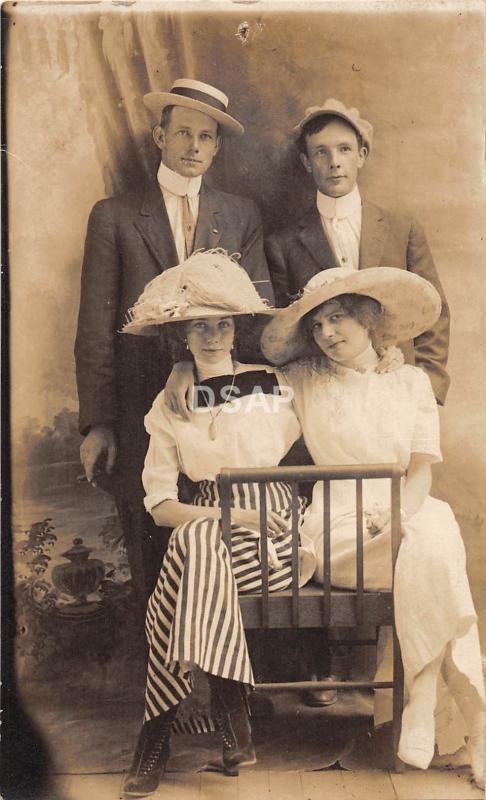 C45/ Chippewa Lake Park Ohio Postcard Real Photo RPPC Medina Well-Dressed People