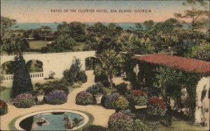 Sea Island Georgia GA Cloister Hotel Patio Albertype Vintage Postcard