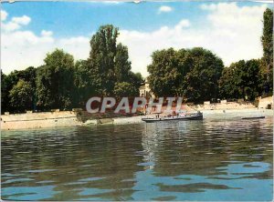 Modern Postcard The park and the Danube