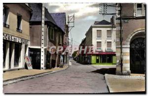 Modern Postcard La Guerche de Bretagne Old Porches and Rue Duguesclin