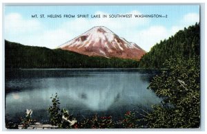 c1940 Scenic View Mt St Helens Spirit Lake Southwest Washington Vintage Postcard 