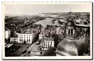 Modern Postcard Dieppe General view of the harbor & # 39avant