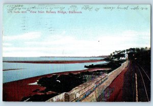 Ireland Postcard View from Railway Bridge Blackrock 1907 Antique Posted