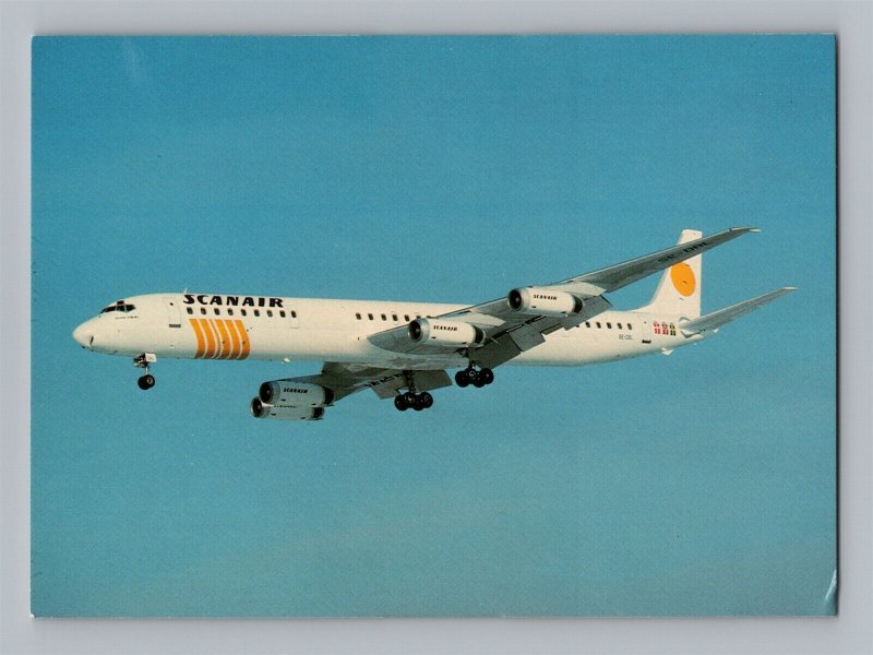 Aviation Airplane Postcard Scanair Airlines Douglas DC-8-63 R7