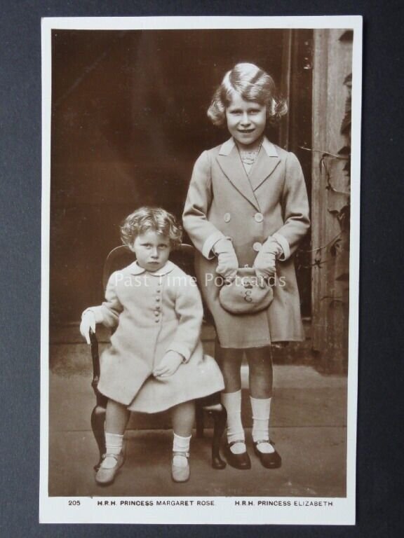 Royalty (looking grumpy) H.R.H. Princess Margaret & H.R.H. Princess Elizabeth