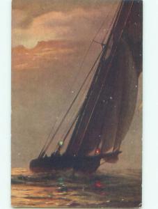 Divided-Back BOAT SCENE Great Nautical Postcard AB0430
