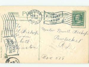 Pre-Linen Valentine CUPIDS SHOOTING BOW AND ARROW AB3206