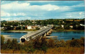 Postcard BRIDGE SCENE Hartland New Brunswick NB AN7721