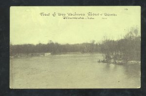 OTTUMWA IOWA VIEW OF DES MOINES RIVER DAM VINTAGE POSTCARD SHOEMAKER 1915