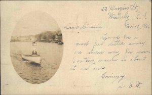 Westerly Rhode Island RI  Boating c1906 Real Photo Postcard