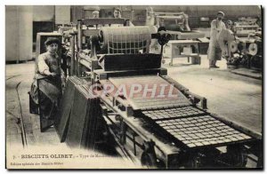 Old Postcard Biscuits Olivet Paris Machine Types has cut out