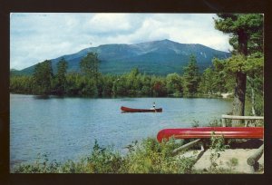 Togue Pond Camps, Maine/ME Postcard, View Of Canoe On Lake, 1960!