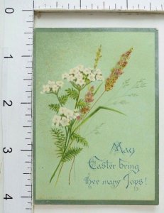 1870's-80's Victorian Easter Trade Card Flowers Cherub Daisy P43 