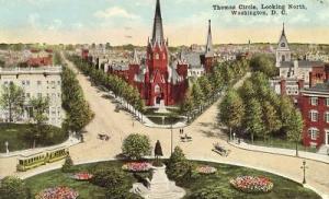 WASHINGTON DC 1923 THOMAS CIRCLE Postcard