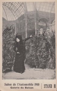 1910 French Paris Balcon Car Transport Exhibition Paris Stand 8 Antique Postcard