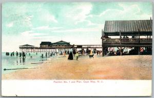 CAPE MAY NJ PAVILLION No.1 & PIER 1908 ANTIQUE POSTCARD
