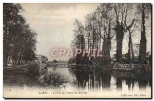 Old Postcard Caen L & # 39Orne upstream of the Dam