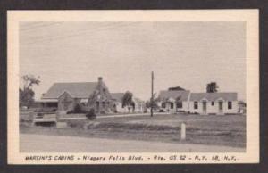 NY Martin's Cabins Cottages NIAGARA FALLS Blvd Rt 62 Tonawanda NEW YORK Postcard