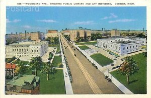 MI, Detroit, Michigan, Woodward Avenue, Pubic Library, Art Institute