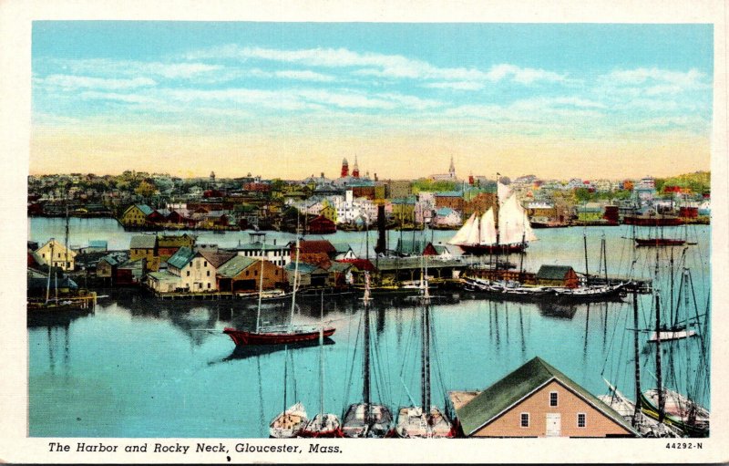 Massachusetts Gloucester The Harbor and Rocky Neck Curteich