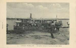 French Congo ferry paddler steamboat Sternnbeel doing the upper river service 