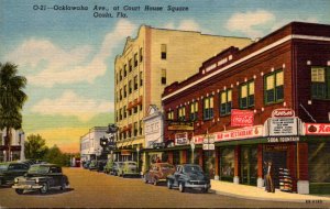 Florida Ocala Ocklawaha Avenue At Court House Square Curteich