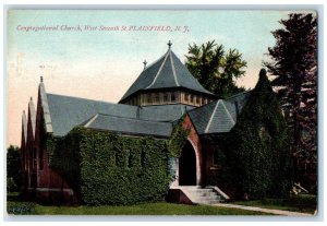 1911 Congregational Church West Seventh St Plainfield New Jersey NJ Postcard 