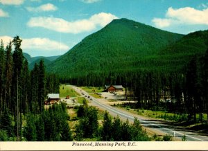 Canada British Columbia Manning Park Pinewood Showing Pinewoods Lodge On Hope...